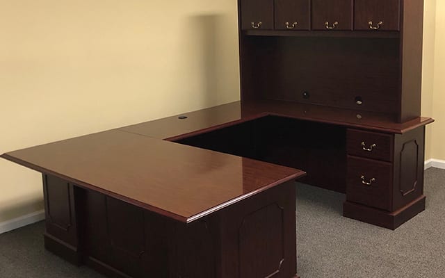 Used Desks Credenzas Hutches Office Furniture Warehouse Used U Shaped Desk With Hutch